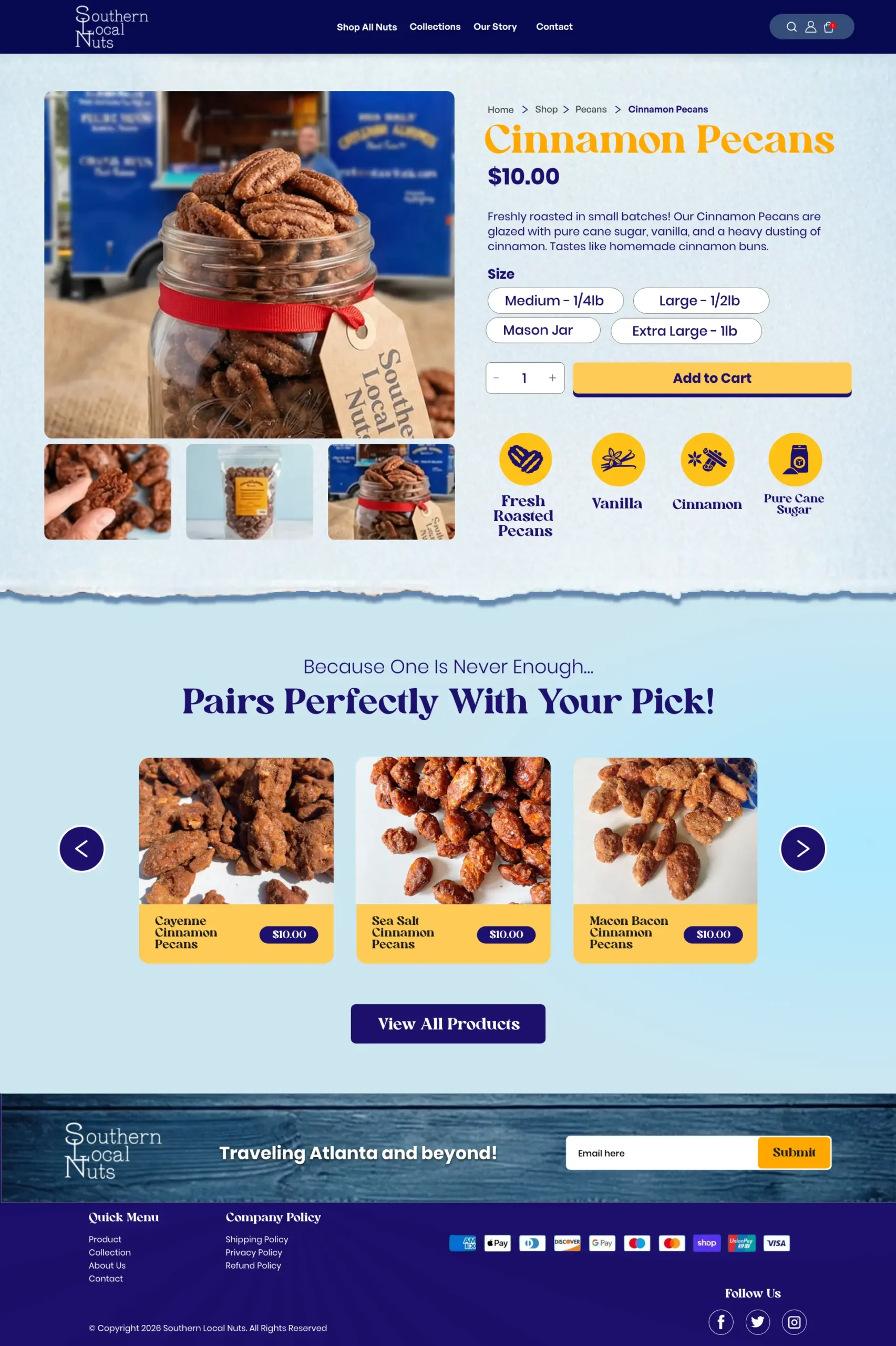 Southern Local Nuts Feb 6 - Inner product page