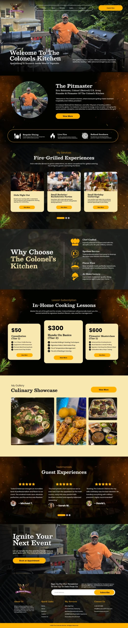 The Colonels Kitchen - Homepage